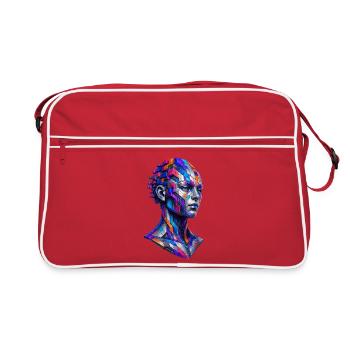 Portrait mosaïque Farbrausch - Sac Retro - rouge/blanc - Devant