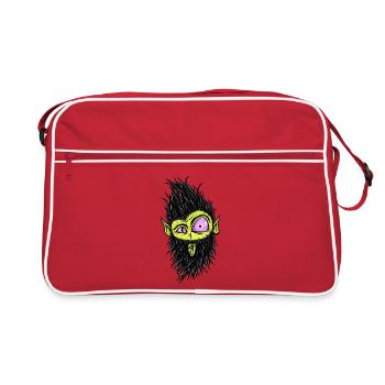 baertiger_Zombie 2 - Retro Tasche - Rot/Weiß - Vorne