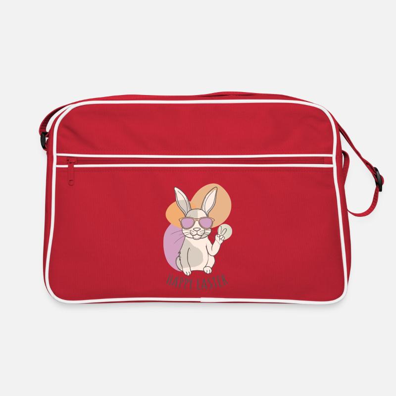 Joyeuses Pâques - Lapin de Pâques - Oeuf de Pâques - Cadeau Sac Retro