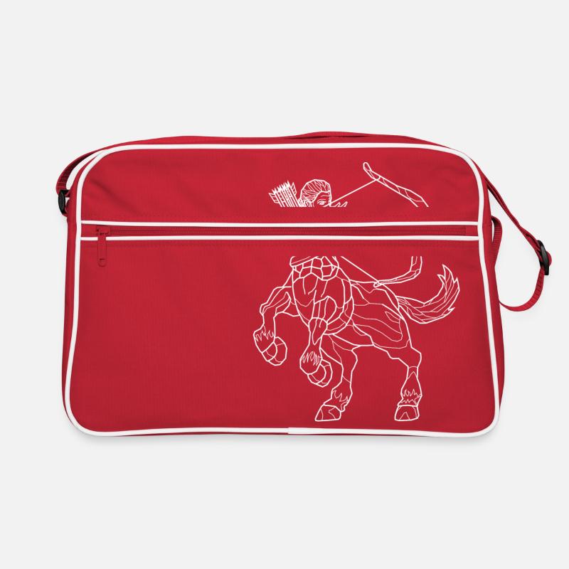 Centaure - blanc - Sac Retro - rouge/blanc