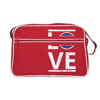 racines amour ascendance autochtone reine Corée du Nord - Sac Retro - rouge/blanc - Devant