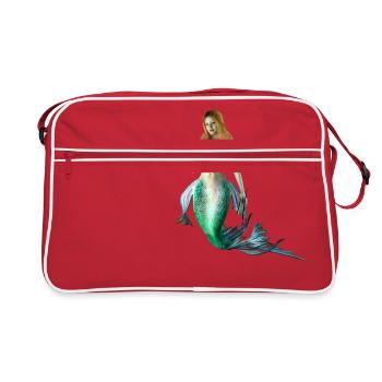 Sirène sexy femme nue comme un cadeau - Sac Retro - rouge/blanc - Devant