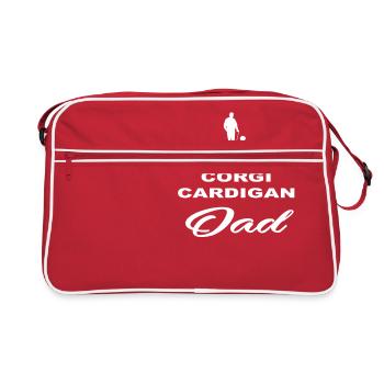 PAPA PAPA DOG CHIEN WELSH CORGI CARDIGAN - Sac Retro - rouge/blanc - Devant