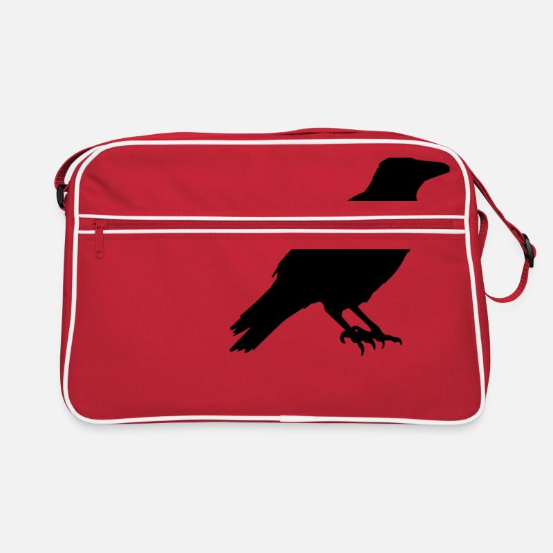 Der Rabe - Retro Tasche - Rot/Weiß