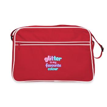 Les paillettes sont ma couleur préférée, les étés joyeux - Sac Retro - rouge/blanc - Devant