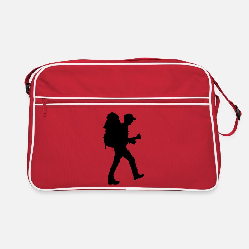 Backpacker Silhouette Retro Tasche