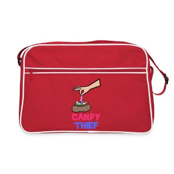 Candy Statement Dent sucrée Bonbons délicieux - Sac Retro - rouge/blanc - Devant