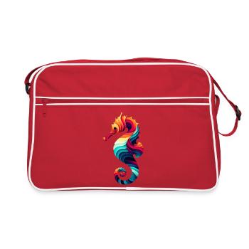 Seahorse - Retro Bag - red/white - Front