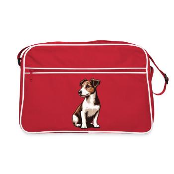 Jack Russell Terrier - Retro Bag - red/white - Front