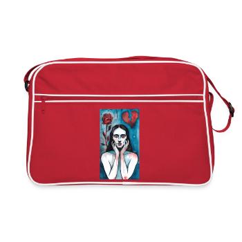 Amour brisé, dame en deuil - Sac Retro - rouge/blanc - Devant
