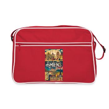 Amiens Cityscape Whimsy France City - Retro Bag - red/white - Front