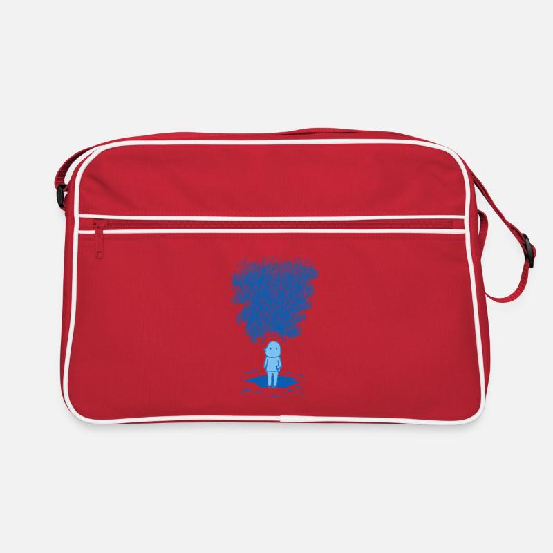 Voile bleu des pensées Sac Retro