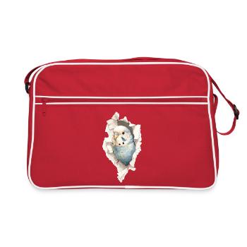 Budgerigar - Retro Bag - red/white - Front