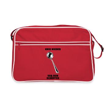 Agenouille-toi devant le Créateur - Sac Retro - rouge/blanc - Devant