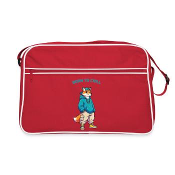 Lässiger Fuchs  - Retro Tasche - Rot/Weiß - Vorne