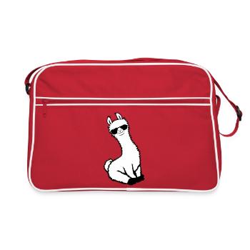 Pas de drame Lama Lunettes de soleil cool assis détendu - Sac Retro - rouge/blanc - Devant