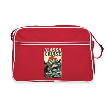 Alaska-Kreuzfahrt: Gemeinsam Erinnerungen schaffen - Retro Tasche - Rot/Weiß - Vorne