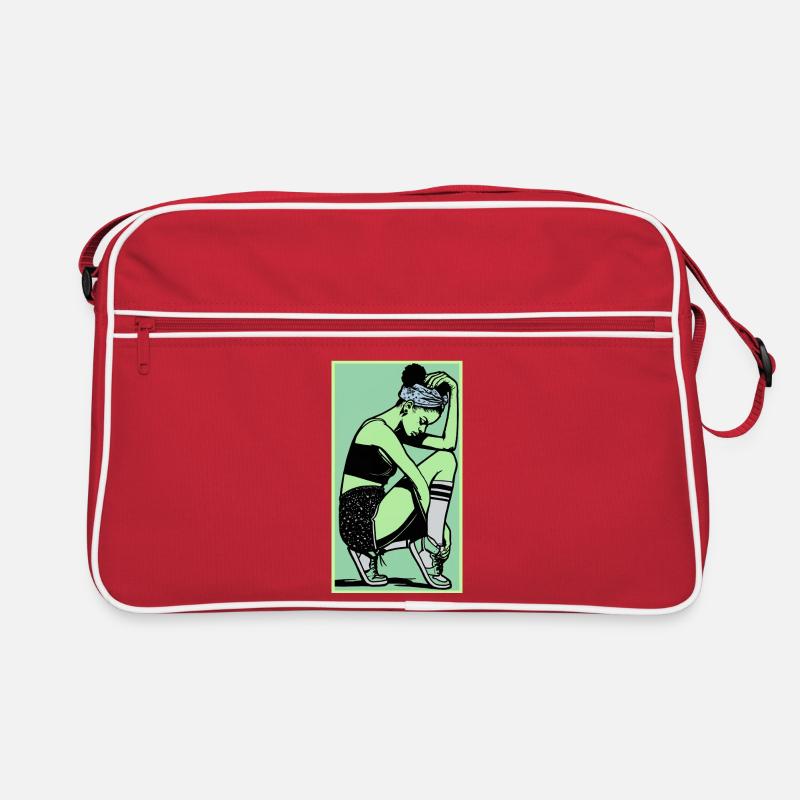 Danseuse #5 - Sac Retro - rouge/blanc