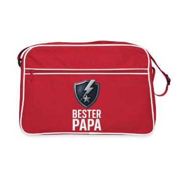 Best Papa Shield - Retro Bag - red/white - Front