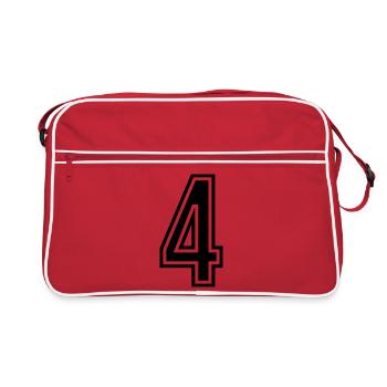 4 Number symbol - Retro Bag - red/white - Front