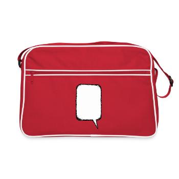 Sprechblase_Grunge_Hochkant - Retro Bag - red/white - Front
