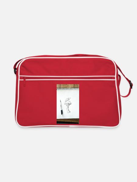 1000141076 - Retro Tasche - Rot/Weiß