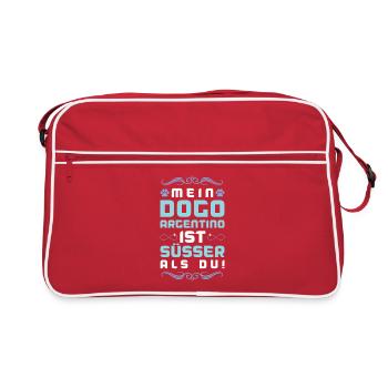 Dicton de chien dogue argentin - Sac Retro - rouge/blanc - Devant
