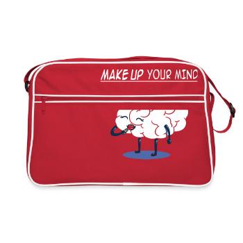 drôle drôle Maek up cadeau de Noël - Sac Retro - rouge/blanc - Devant