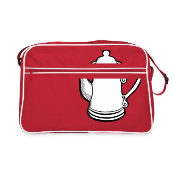 tee thé petit déjeuner petit déjeuner café17 - Sac Retro - rouge/blanc - Devant