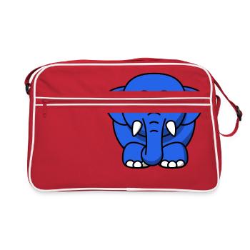 blauer Elefant - Retro Bag - red/white - Front