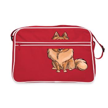 Je Suis Spitz Allemand Nain - Sac Retro - rouge/blanc - Devant