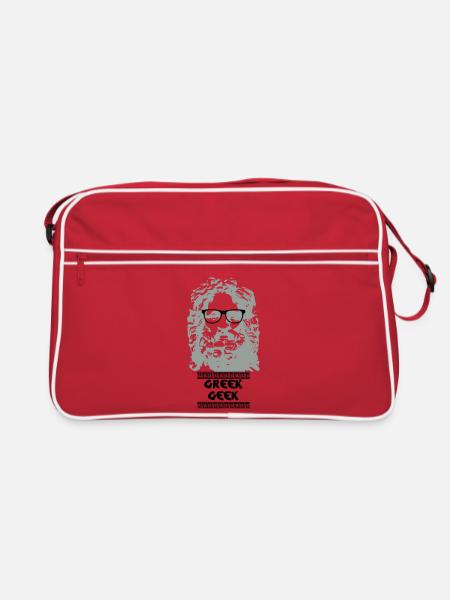 Greek Geek - Retro Bag - red/white - Front