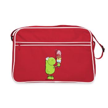 Grenouille avec glace - Sac Retro - rouge/blanc - Devant