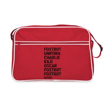 Foxtrot Uniform Charlie Kilo... FUCK OFF! - Sac Retro - rouge/blanc - Devant