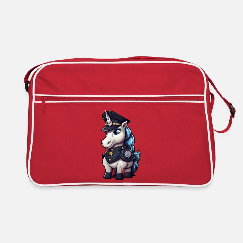 Polizei Einhorn Retro Tasche