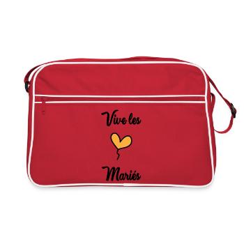 VIVE LES MARIES - Sac Retro - rouge/blanc - Devant