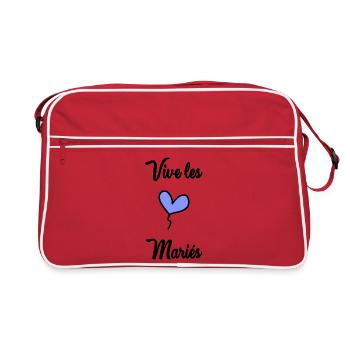 VIVE LES MARIES - Sac Retro - rouge/blanc - Devant