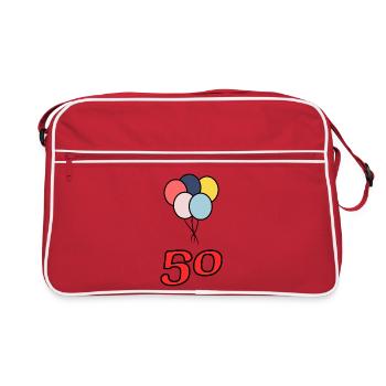 50. 50 YEARS. 50th ANNIVERSARY. 50 YEARS ANNIVERSARY. - Retro Bag - red/white - Front