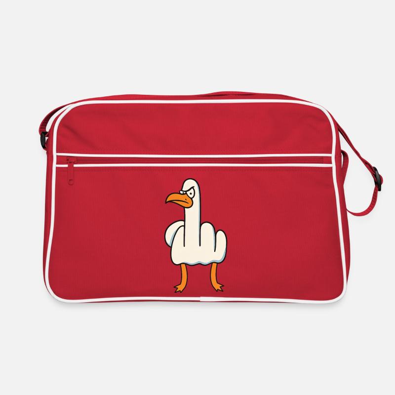 Mittelfinger Gans Sarkasmus Retro Tasche