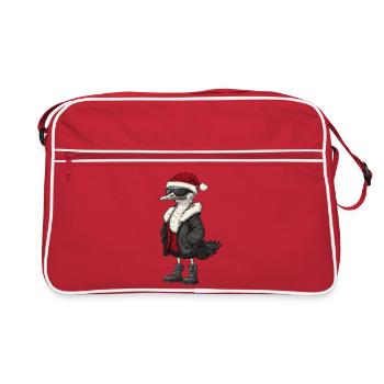 Strauß Weihnachten Winter - Retro Tasche - Rot/Weiß - Vorne