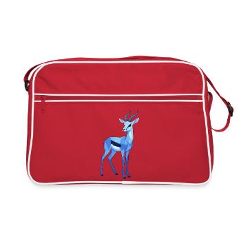 Blue Geo Roebuck - Retro Bag - red/white - Front
