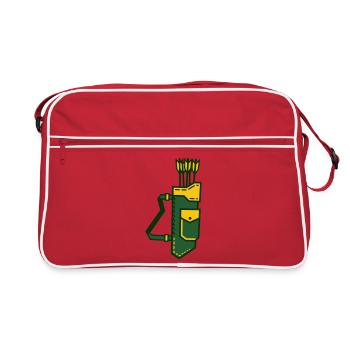 Arrow quiver Archery Archery Shooter - Retro Bag - red/white - Front