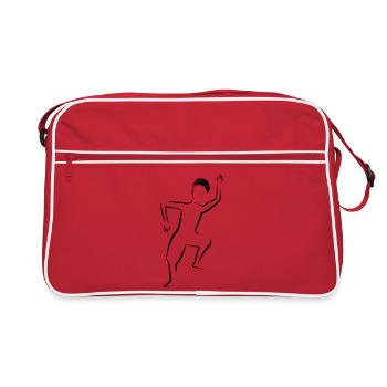 Silhouette dansante - Sac Retro - rouge/blanc - Devant