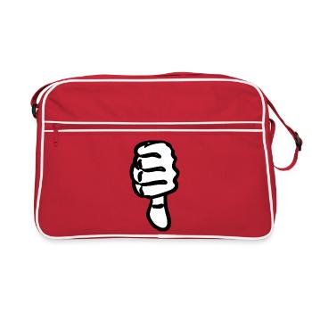 Silhouette abstraite des mains - Sac Retro - rouge/blanc - Devant