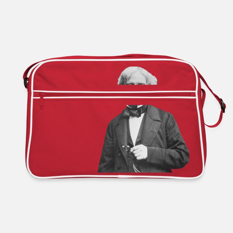 Helden der Wissenschaft: Michael Faraday - Retro Tasche - Rot/Weiß