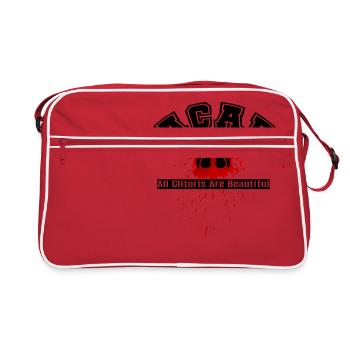 all clitoris are beautiful - Sac Retro - rouge/blanc - Devant