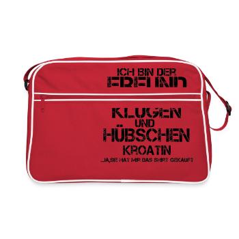 freund einer huebschen geschenk Kroatin - Retro Tasche - Rot/Weiß - Vorne