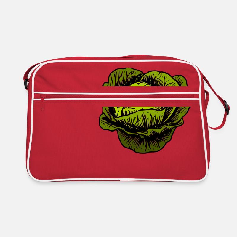 cabbage red cabbage white cabbage cabbage kale veggie gemuese Retro Bag