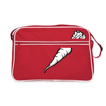 carottes carottes moehren Ruebe légumes légumes vege - Sac Retro - rouge/blanc - Devant