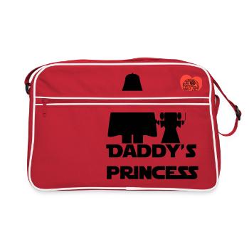 Daddys Prinzessin - Retro Tasche - Rot/Weiß - Vorne